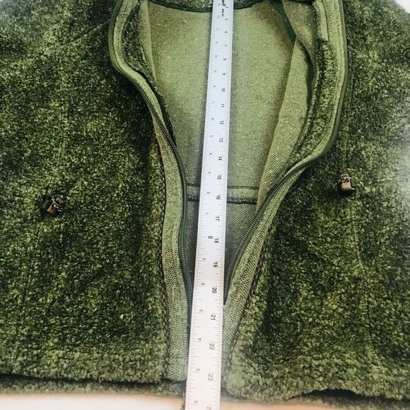 Woolrich Vintage Olive Green Zip Down Sherpa Fleece - Women’s Medium - Picture 6 of 10